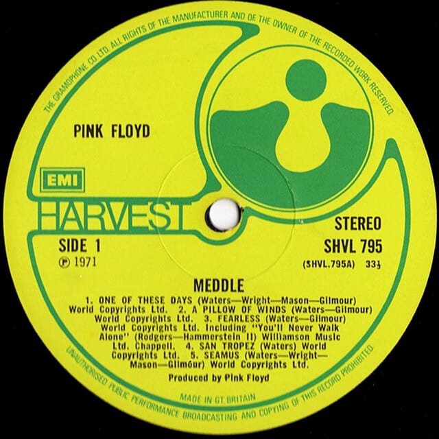 PINK FLOYD☆Meddle UK Harvest オリジナル - 洋楽