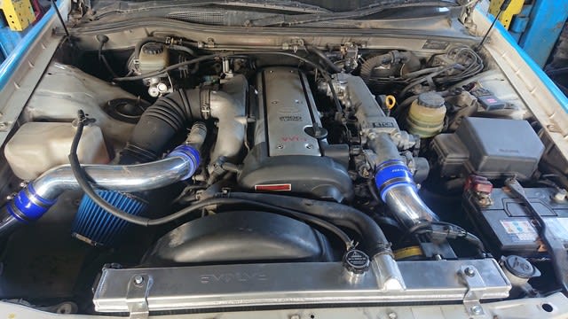 JZX100 HPIアルミラジエーターとインタークーラー取り付けて JZX100 HPIアルミラジエーターとインタークーラー取り付けて