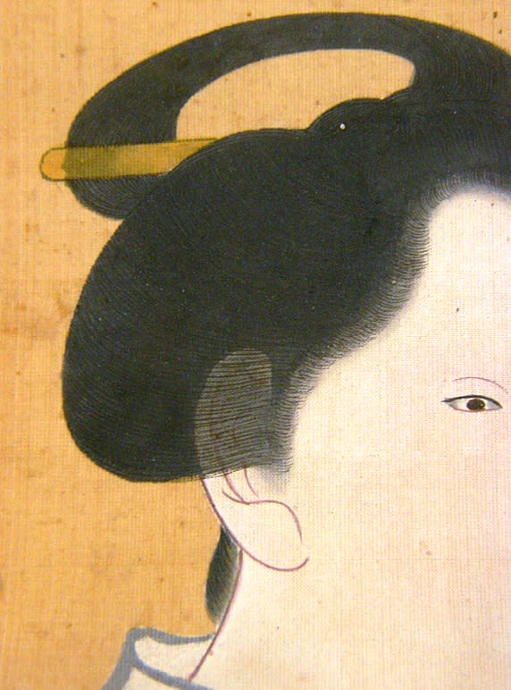 人物図 肉筆浮世絵 - 夜噺骨董談義 人物図 肉筆浮世絵 - 夜噺骨董談義