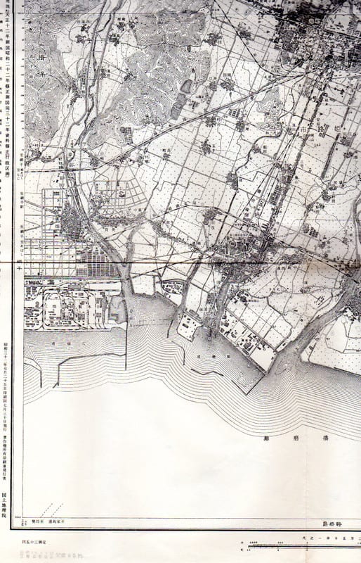 戦前 昭和11年 古地図「最新実測 姫路市街全図 1万2千分の1」39
