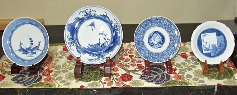 古伊万里 染付蛸唐草龍図五寸皿 江戸中期 - 夜噺骨董談義