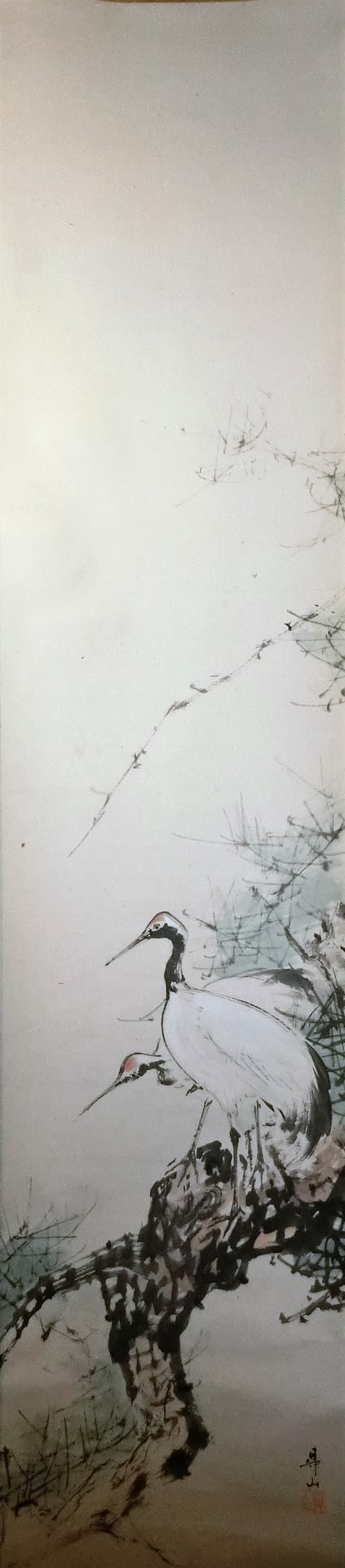 幻の画家 松上鶴・梅下亀双幅 岩井昇山筆 - 夜噺骨董談義