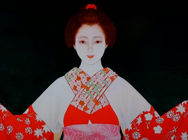 森田りえ子、【舞妓・粧】、希少な額装用画集より、新品額装付