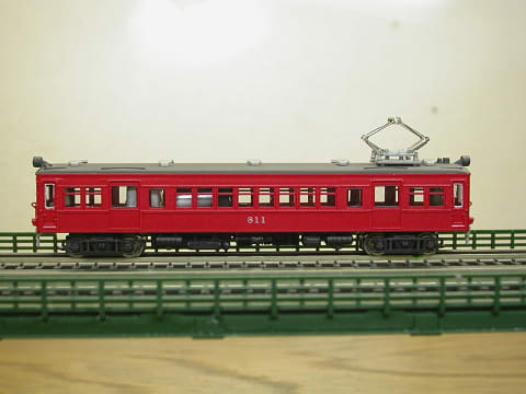 赤い模型電車 名鉄811系