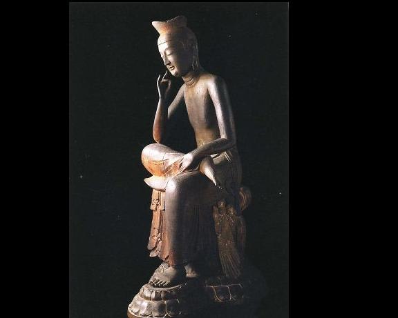 お得な情報満載 弥勒菩薩 仏面 面 金属工芸 #仏像 京都広隆寺 よっぽど 工芸品
