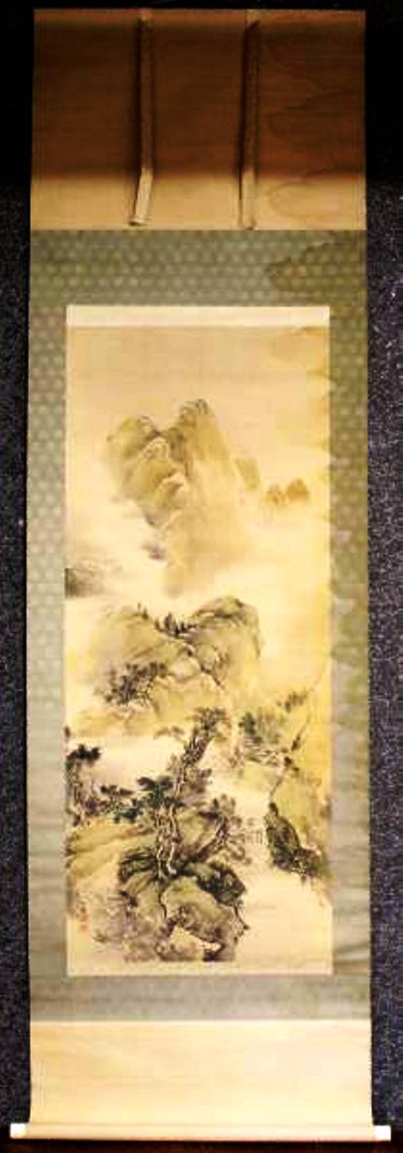ずっと気になってた 青緑山水図 忘れ去られた画家 野沢如洋筆 夜噺骨董談義 - 絵画