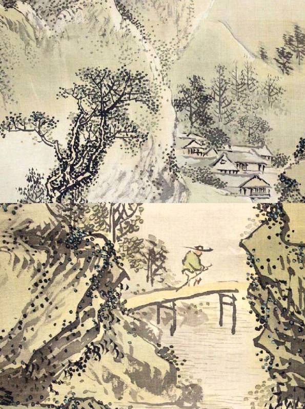 忘れ去られた画家 青緑山水図 野沢如洋筆 - 夜噺骨董談義
