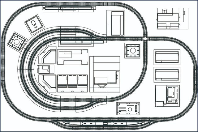 ミニカーブを使った小型レイアウト900×600検討（5） - Rosso