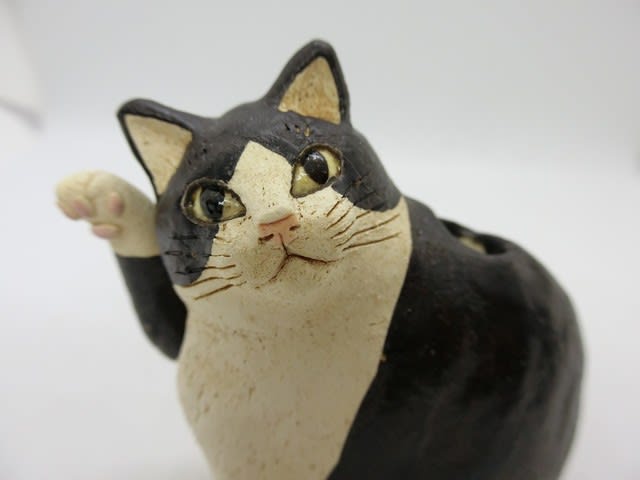 世界有名な すみ田理恵さんのかわいいハチワレ猫ちゃんの花瓶 - 癒しの Ornament