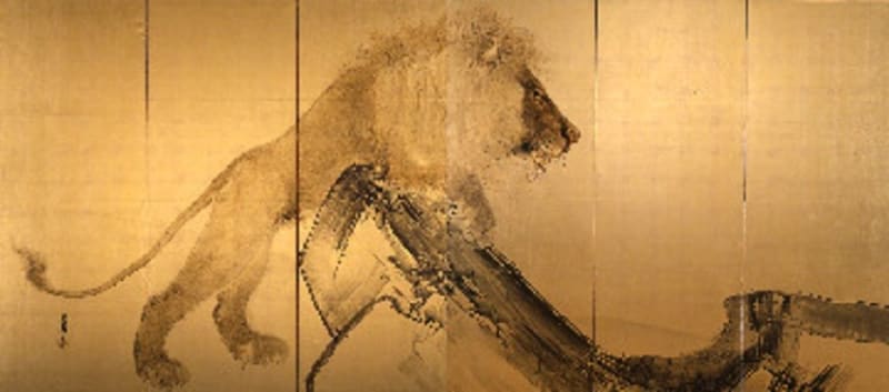 竹内栖鳳　　淡彩水墨画【　孟　虎　図　】　絹本掛軸　　肉筆画　　模写　1 即決品 猛虎図 竹内栖鳳筆 明治34年頃 - 夜噺骨董談義