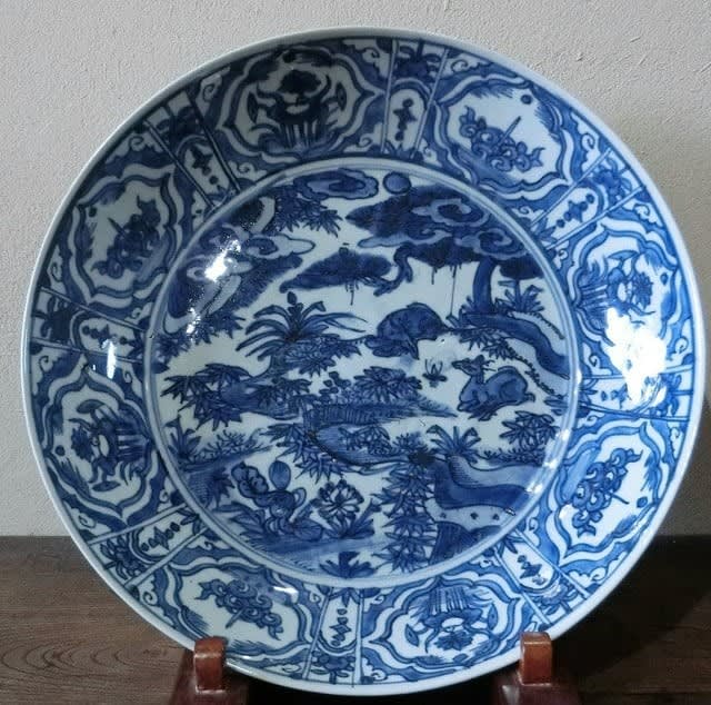 漳州窯 明末呉州染付 鳳凰文大皿 - 夜噺骨董談義 漳州窯 明末呉州染付 鳳凰文大皿 - 夜噺骨董談義