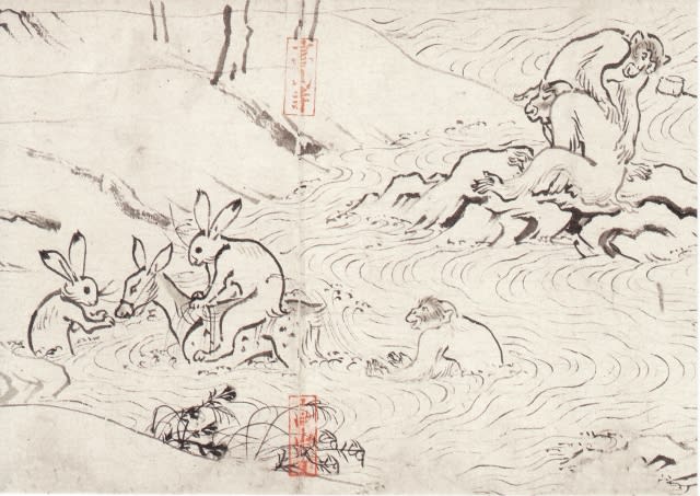 榧オイルフィニッシュ京都高台寺鳥獣戯画「麒麟」彫刻ペンダント