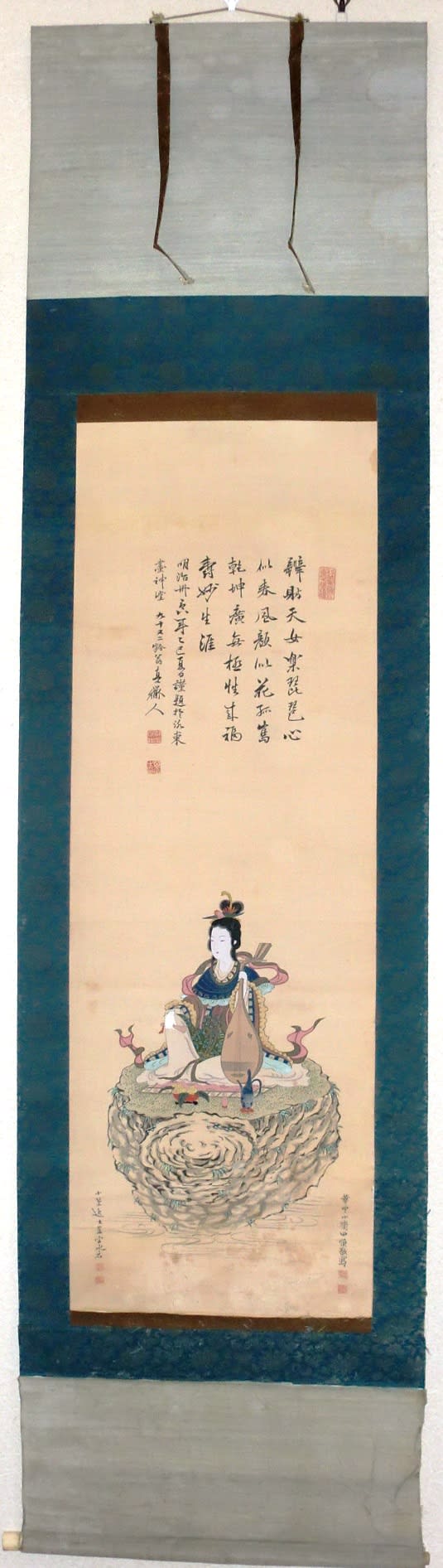 弁財天図 田能村直入・小斉・小篁筆 - 夜噺骨董談義 弁財天図 田能村直入・小斉・小篁筆 - 夜噺骨董談義