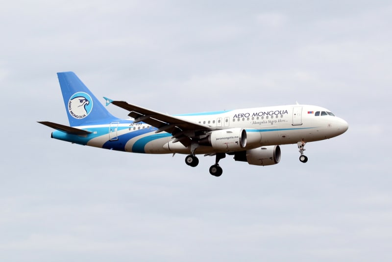 アエロ・モンゴリア航空 「 エアバス A319 」 （ JU-1199 ） 2022年11月 成田 さくらの山 - 写・撃・演・習・場♪