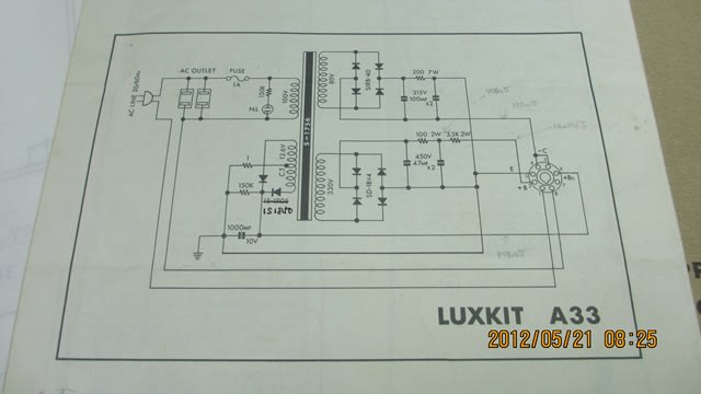 LUXKITプリアンプ用電源(A33)ハム対策 - トラブルシューター LUXKITプリアンプ用電源(A33)ハム対策 - トラブルシューター