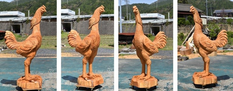 ダチョウサイズの軍鶏 - CHAINSAW ART JAPAN・ケイジの仕事記録