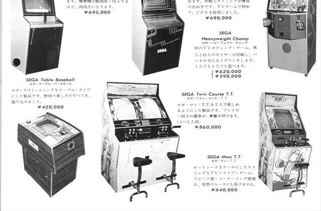 1977 Sega Price List （5）：ビデオ＆メダル系 - オールド