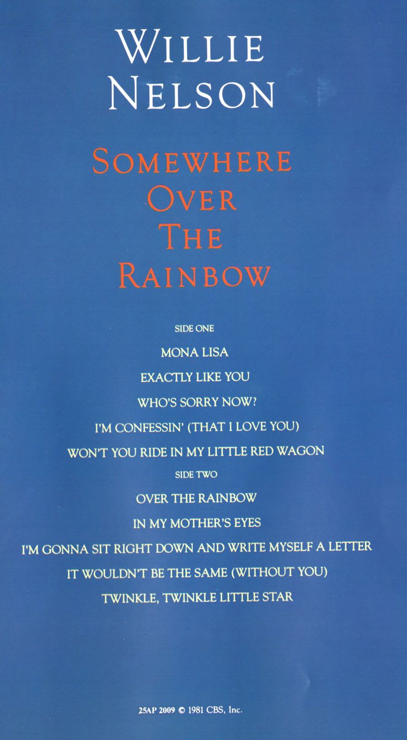 Somewhere Over The Rainbow/Willie Nelson モナリザ／ウィリー