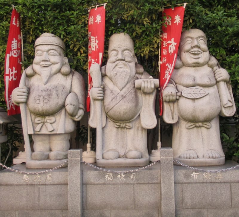 七福神の銅像の裏に12支神があるとは知りませんでした!よく通っ 七福神の銅像の裏に12支神があるとは知りませんでした!よく通っ