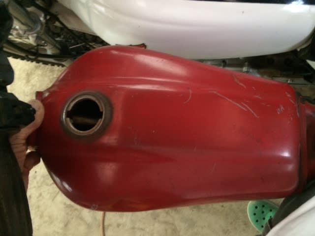XL250S ビッグタンク計画断念 - 23インチのワークブーツ