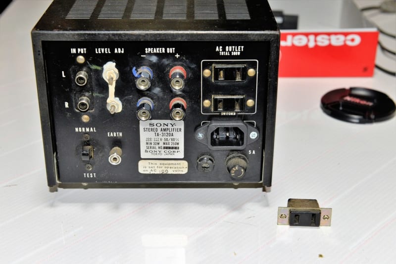 SONY TA-3120パワーアンプの電源のインレット化 - Mr.トレイルのオーディオ回り道