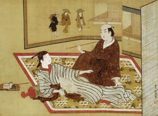 ホットセール 口コミ 肉筆 風俗画 江戸時代？絹本 木匠？町民文化 （喜聞◇『職人絵 絵画