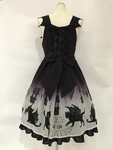 入荷☆悪魔猫と終末の砂時計柄ジャンパースカートⅠ - BABY/AP 入荷☆悪魔猫と終末の砂時計柄ジャンパースカートⅠ - BABY/AP