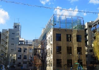 箱崎公園。旧箱崎小。都立日本橋高校校舎。小転校。（震災復興52