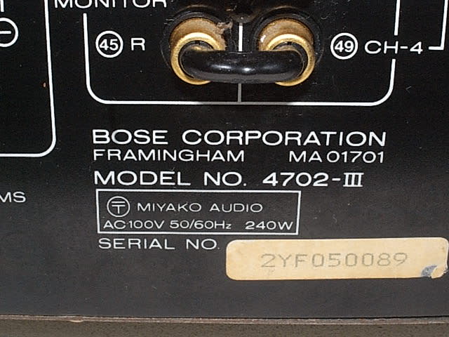BOSE, 4702-Ⅲ - テレビ修理-頑固親父の修理日記