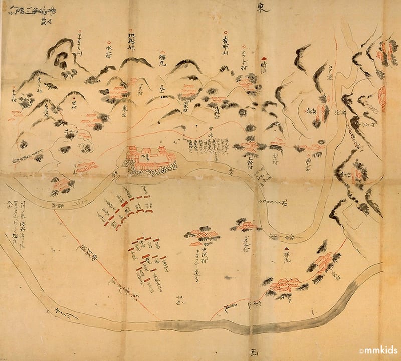 信州川中島甲越合戦陣取略絵図 古地図 地誌 武田信玄 上杉謙信 信州川中島甲越合戦陣取略絵図 古地図 地誌 武田信玄 上杉謙信