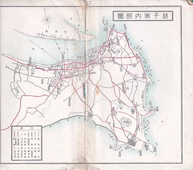 吉田初三郎の銚子鳥瞰図 その2 - ばくのメモ帳