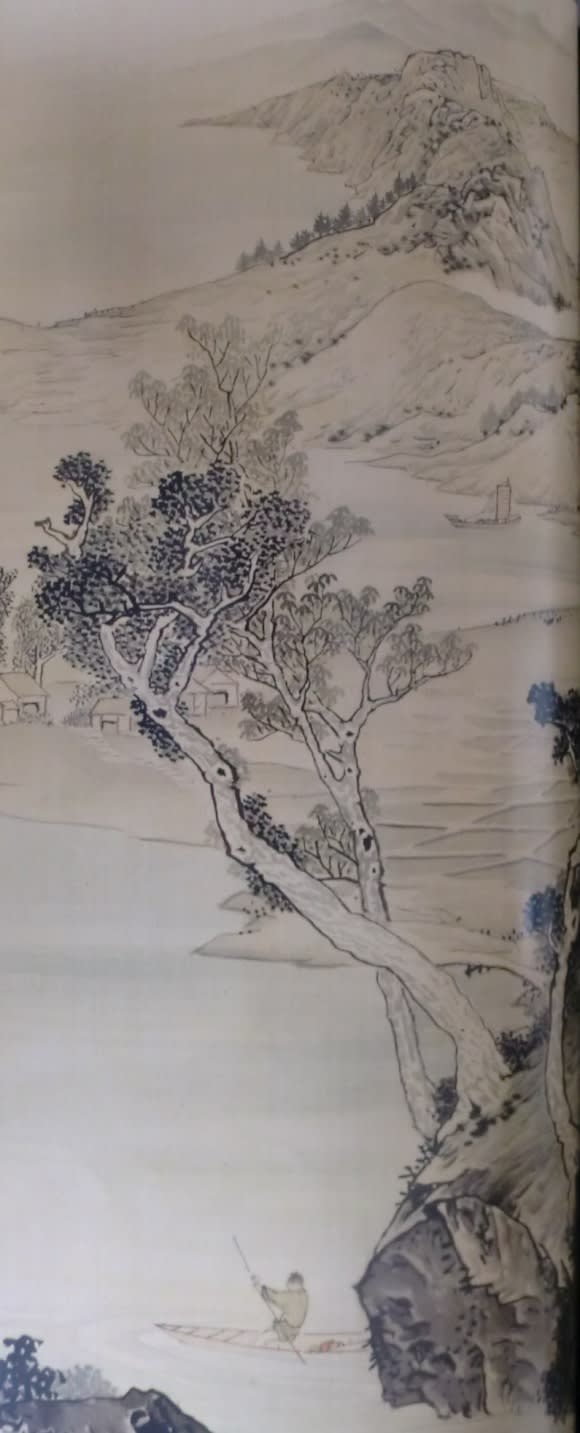 山水図 伝円山応挙筆 - 夜噺骨董談義
