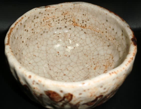 江戸時代絵志野茶碗