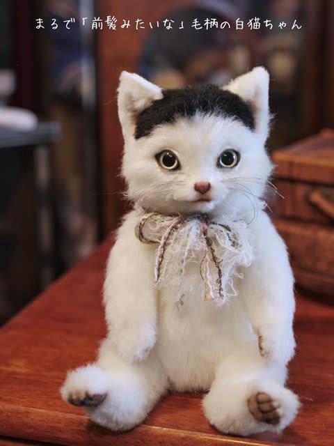 お人形猫シリーズ 白猫ちゃん ② - KEITA BEAR お人形猫シリーズ 白猫ちゃん ② - KEITA BEAR
