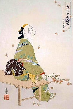 浮世絵、美人十二姿神無月、右田年英画 版画