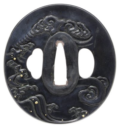 波龍図鍔 長州住友久 Tomohisa Tsuba - 鐔鑑賞記
