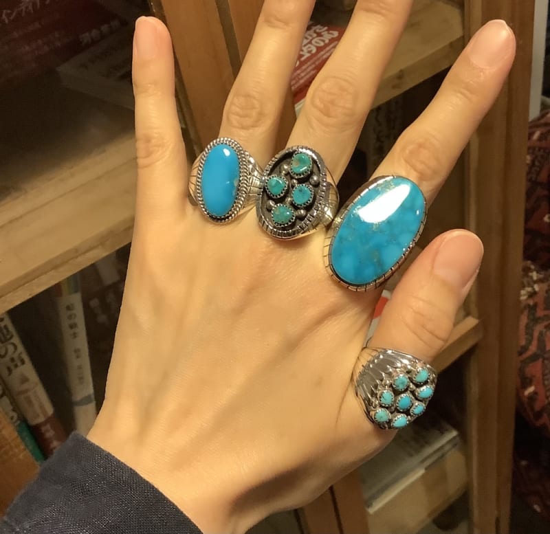 ナバホのターコイズリング - インディアンジュエリーショップ NIMA ナバホのターコイズリング - インディアンジュエリーショップ NIMA