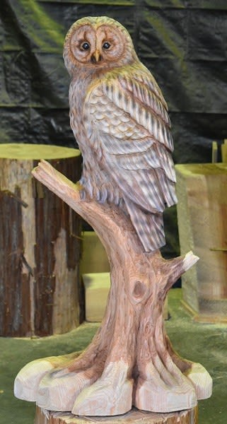 フクロウ2019 - CHAINSAW ART JAPAN・ケイジの仕事記録