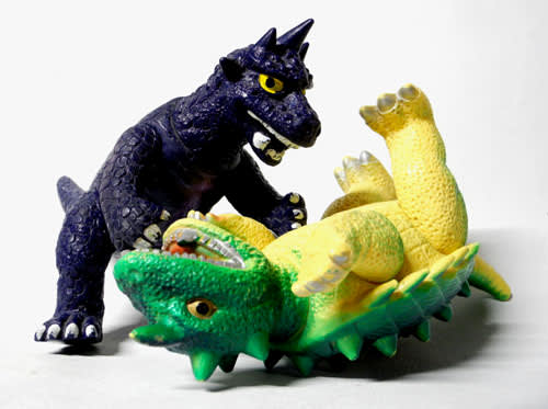 希少 当時物 タカトク アンキロザウルス ソフビ 人形 パチ 怪獣