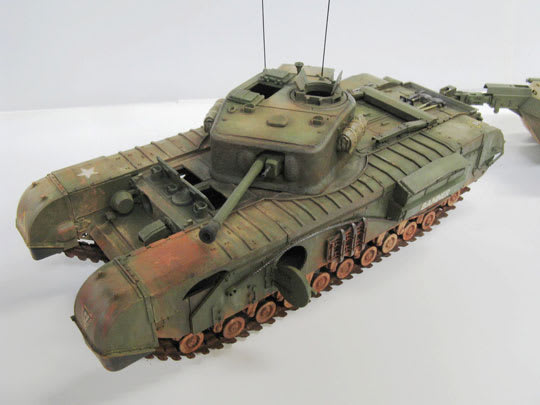 タミヤ1/35 チャーチルクロコダイル - はじめの戦車模型づくり