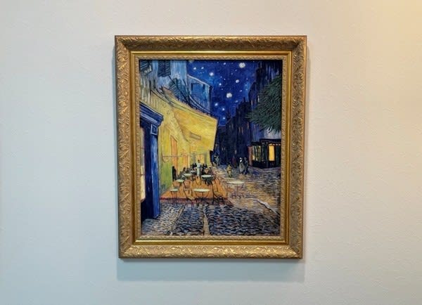 ゴッホ夜のカフェテラスゴッホの立体複製画「アルゴグラフ」