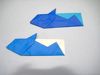 イルカ2の箸袋おりがみ 創作折り紙の折り方