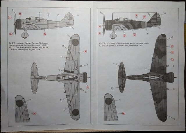 ICM1/72 中島 Ki-27 九七式戦闘機 甲・乙 製作記 その1・色で