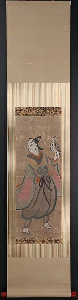 大津絵 その20 鷹匠 - 夜噺骨董談義