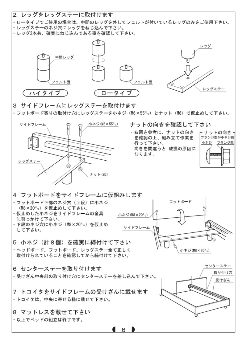 フランスベッド65周年記念モデル「メモリーナ65ＭＨ」組み立て方。 - ベッドの“耳より”ブログ