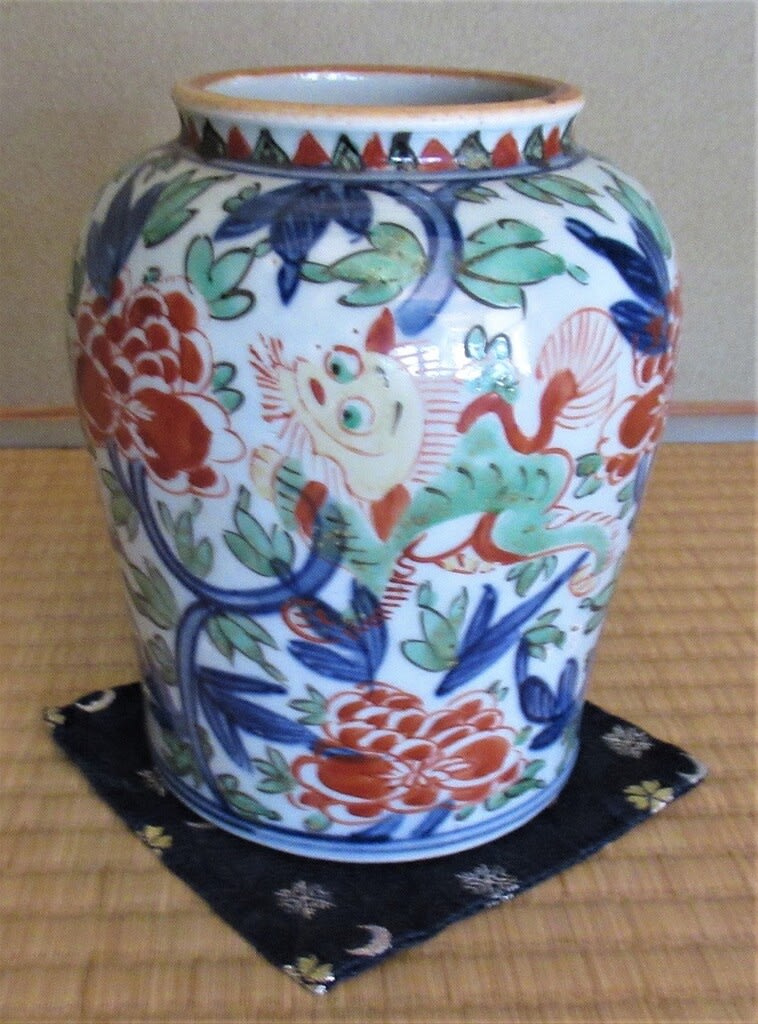 氏素性の解らぬ作品 古清水焼？ 色絵透彫鳳凰文象耳吊香炉 - 夜