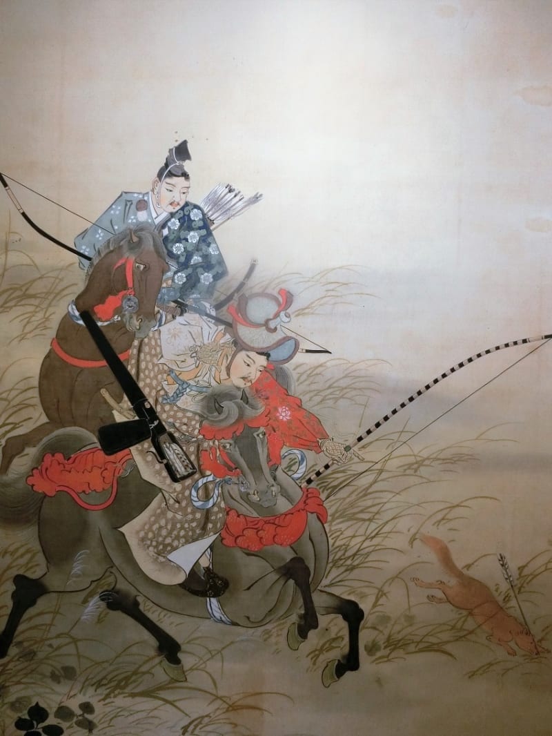 真作】掛軸 工藤観古 義家ノ図 小堀鞆音に師事 名品 合箱入 P6