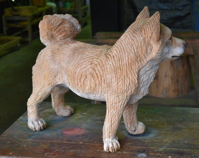 2024人気特価 注文品：柴犬 ほぼ実物大 - CHAINSAW ART JAPAN・ケイジの仕事記録 その他