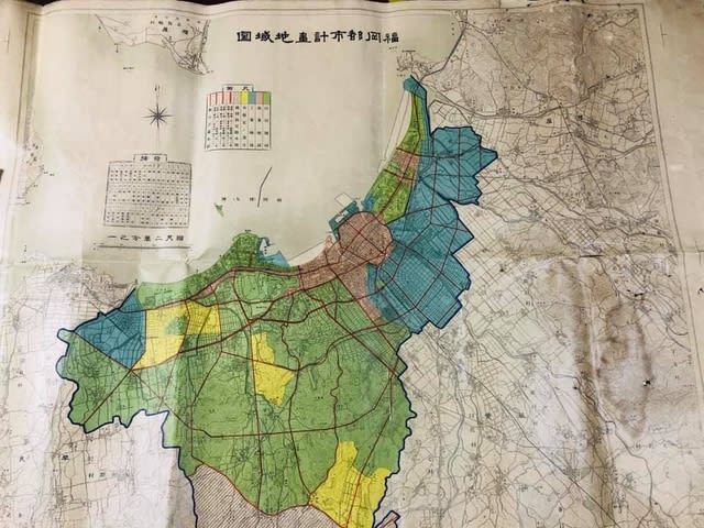 福岡初の都市計画図、90年前の資料に見る160万都市の曙 - 記憶