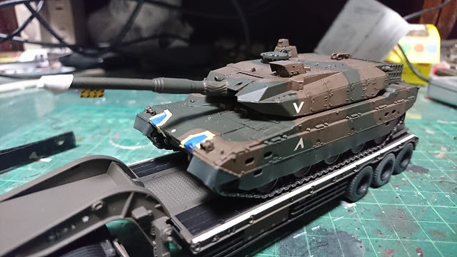 1/72】73式特大型セミトレーラー＆10式戦車 製作【アオシマ＆フジミ 